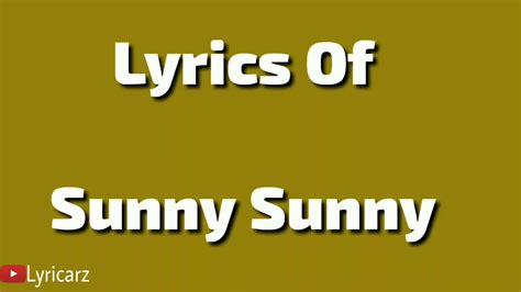 song sunny|Sunny